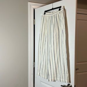NWT Madewell wide-legged, striped cotton pants